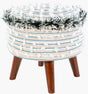 Surya Snow SWN-001 16"H x 16"W x 16"D Bench/Ottoman/Stool