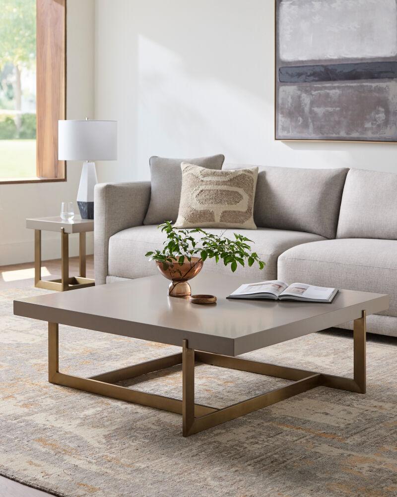 Surya Temy TEM-001 15"H x 44"W x 44"D Accent Table