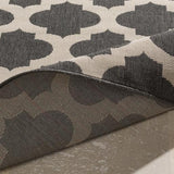 Surya Alfresco ALF-9584 Black Light Beige 7'3" Round Rug