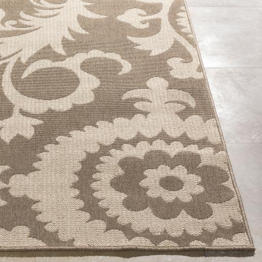 Surya Alfresco ALF-9616 Light Beige Light Brown 3'7" x 5'7" Rug