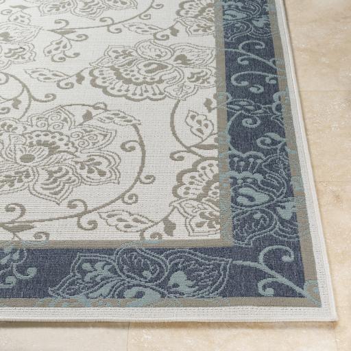 Surya Alfresco ALF-9661 Navy Pale Blue 7'3" Round Rug