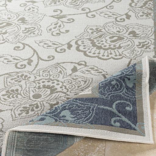 Surya Alfresco ALF-9661 Navy Pale Blue 7'3" Round Rug