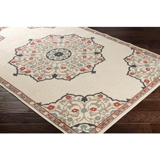 Surya Alfresco ALF-9679 Beige Black 8'10" Square Rug