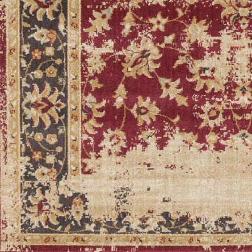 Surya Arabesque ABS-3034 Black Burgundy 1'10" x 2'11" Rug