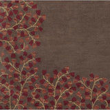 Surya Athena ATH-5003 Brick Red Dark Brown 9'9" Square Rug