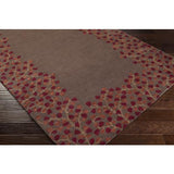 Surya Athena ATH-5003 Brick Red Dark Brown 9'9" Square Rug