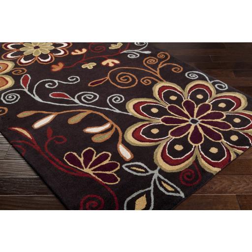Surya Athena ATH-5037 Brown Burgundy 9'9" Square Rug