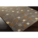 Surya Athena ATH-5107 Camel Medium Gray 9'9" Square Rug