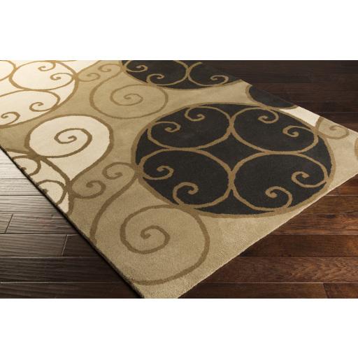 Surya Athena ATH-5111 Beige Black 9'9" Square Rug
