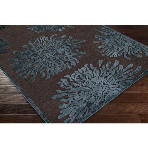 Surya Basilica BSL-7159 Black Dark Blue 8'8" x 12' Rug