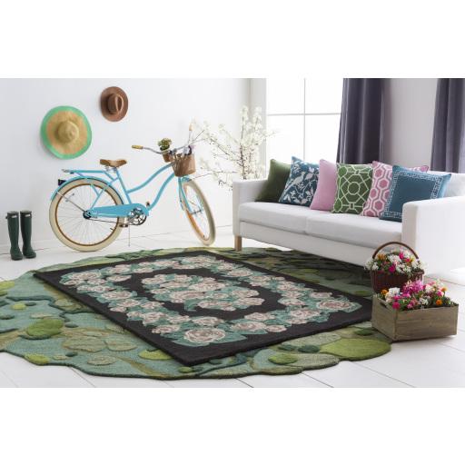 Surya Botany BOT-2482 Black Charcoal 9' x 13' Rug