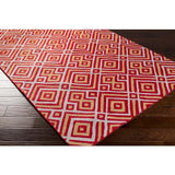 Surya Brentwood BNT-7699 Brick Red Gray 6' Round Rug