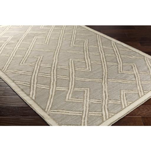Surya Brighton BTN-4001 Dusty Sage Light Gray 2'6" x 8' Rug