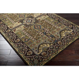 Surya Caesar CAE-1048 Black Brick Red 8' x 10' Oval Rug
