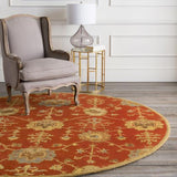 Surya Caesar CAE-1169 Brick Red Medium Brown 8' x 10' Oval Rug