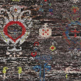 Surya Chocho CHO-9000 Black Brick Red 5' x 8' Rug