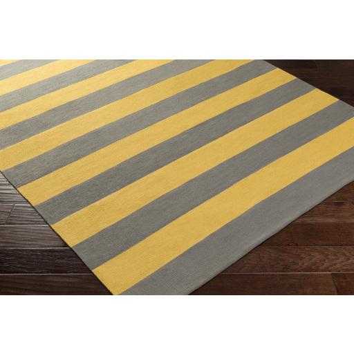 Surya City Park AWCP-3061 Bright Yellow Gray 2'6" x 10' Rug