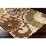 Surya Columbia CBA-106 Brick Red Deep Teal 5' x 8' Rug