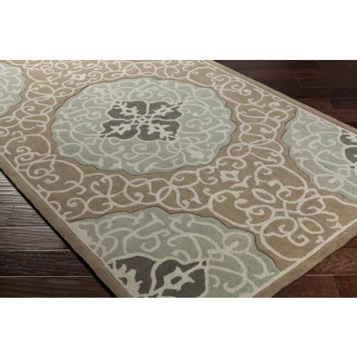 Surya Cosmopolitan COS-9292 Dusty Sage Light Beige 8' Round Rug
