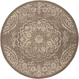 Surya Eagean EAG-2362 Beige Dark Brown 5'3" Round Rug