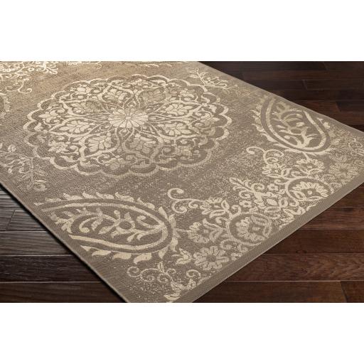Surya Eagean EAG-2362 Beige Dark Brown 5'3" Round Rug