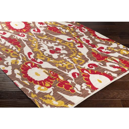 Surya Elaine ELI-3096 Bright Red Brown 8' x 11' Rug