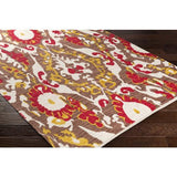Surya Elaine ELI-3096 Bright Red Brown 8' x 11' Rug