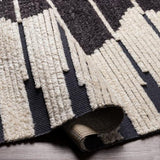 Surya Enzo ENZ-2302 Black Cream 2'7" x 7'3" Rug