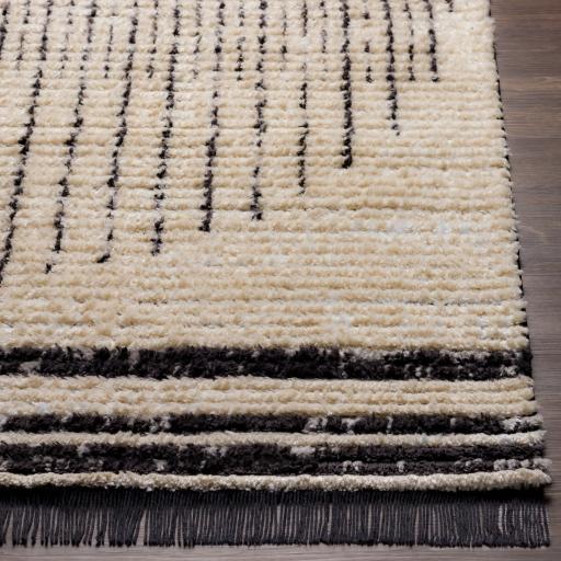 Surya Enzo ENZ-2304 Black Cream 2'7" x 7'3" Rug