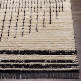 Surya Enzo ENZ-2304 Black Cream 2'7" x 7'3" Rug