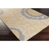 Surya Fallon FAL-1114 Gray Mustard 2'6" x 8' Rug