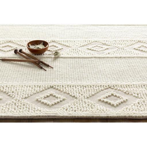 Surya Farmhouse Neutrals FLS-2300 Cream 2'6" x 8' Rug