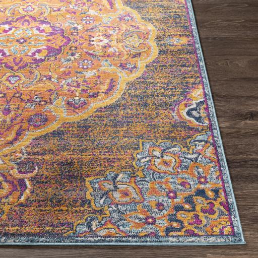 Surya Floransa FSA-2321 Burnt Orange Fuchsia 5'3" x 7'1" Rug