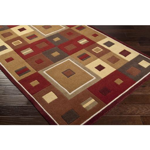 Surya Forum FM-7014 Beige Brick Red 9'9" Square Rug