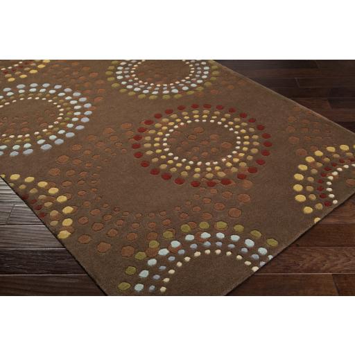 Surya Forum FM-7107 Brown Burgundy 9'9" Square Rug