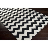Surya Frontier FT-238 Black Cream 2'6" x 8' Rug