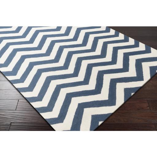 Surya Frontier FT-455 Cream Dark Blue 2'6" x 8' Rug