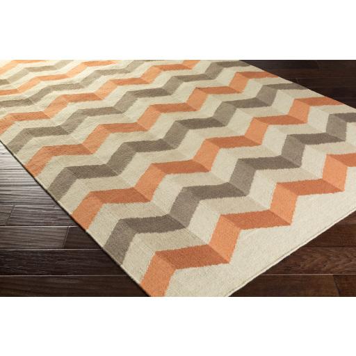 Surya Frontier FT-606 Beige Brick Red 2'6" x 8' Rug