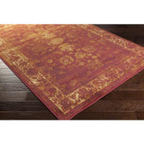 Surya Hathaway HAT-3023 Black Brick Red 8'10" x 12'9" Rug