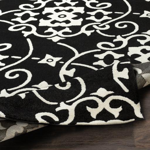 Surya Horizon HRZ-2304 Black Cream 9' x 12'6" Rug