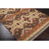 Surya Jewel Tone II JTII-2035 Burnt Orange Light Beige 8' x 11' Rug
