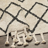 Surya Khemisset KMS-2301 Black Cream 2'6" x 4' Rug