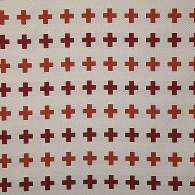 Pindler MERIDIAN CROSS CRIMSON Fabric