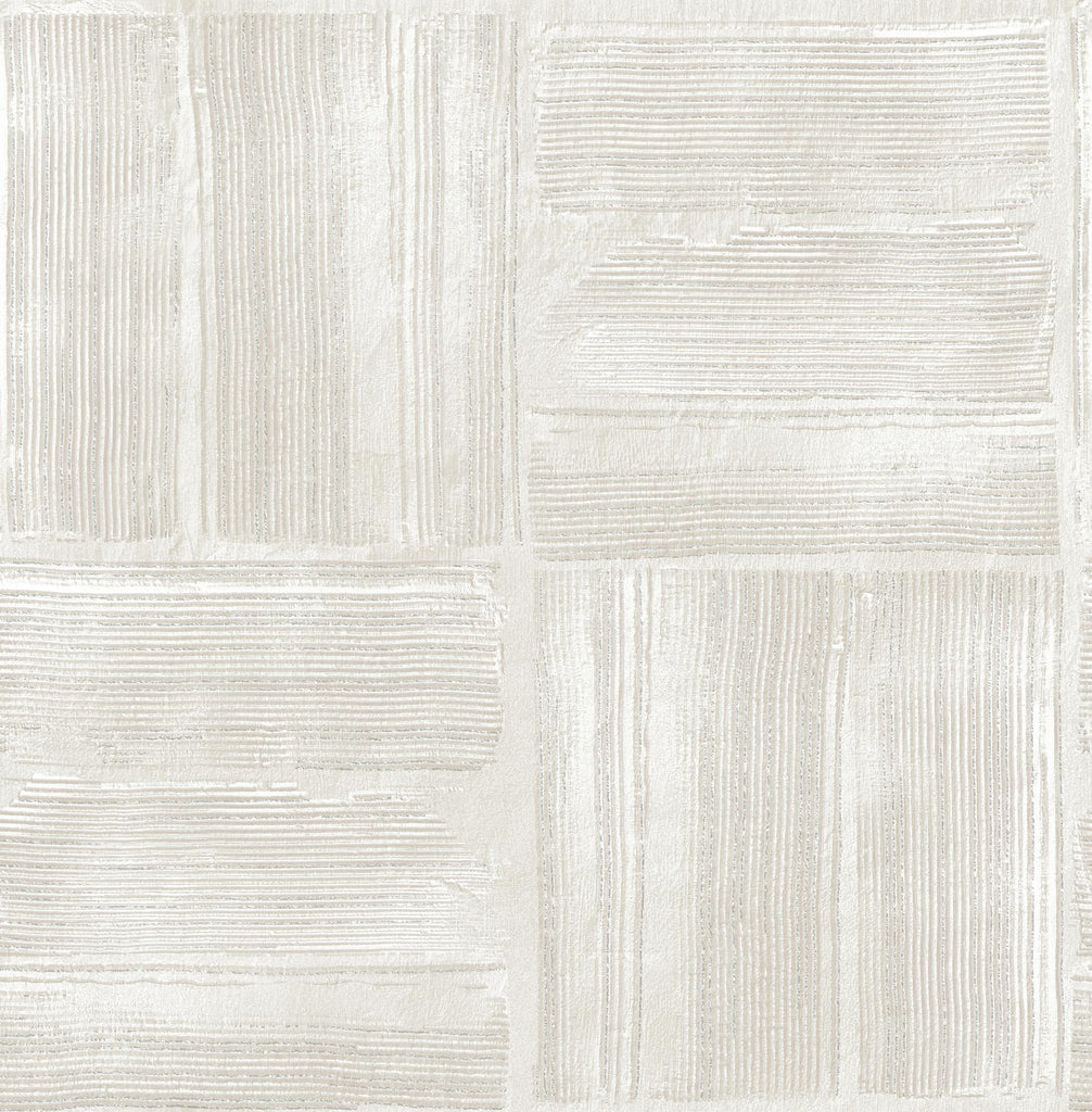 RoomMates Beige Dimensional Square Plaster Peel and Stick Neutral Wallpaper