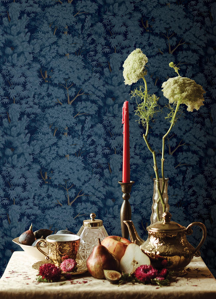 RoomMates Ardian Navy Peel And Stick Blue Wallpaper
