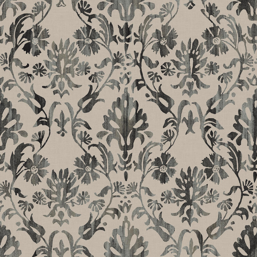RoomMates Blooming Damask Taupe Peel and Stick Grey Wallpaper