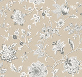 York Wallcoverings Sutton Taupe Beige Wallpaper