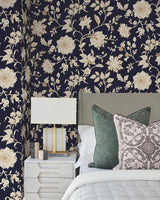 York Wallcoverings Sutton Black Black Wallpaper