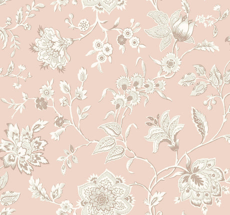 York Wallcoverings Sutton Blush Pink Wallpaper