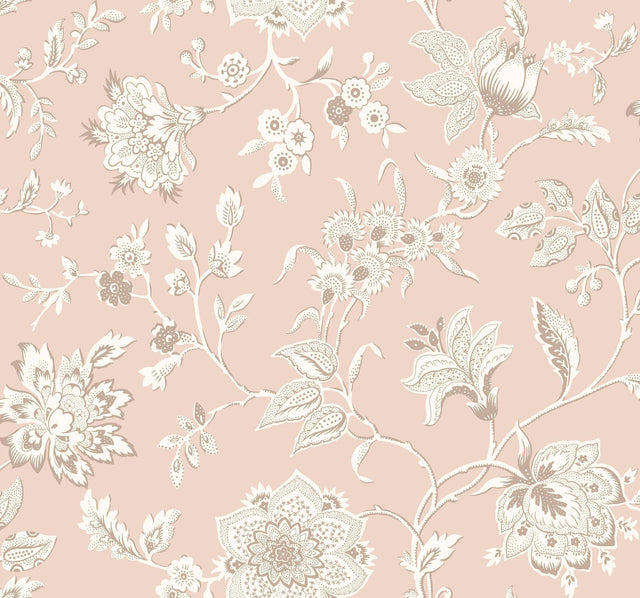 York Wallcoverings Sutton Blush Pink Wallpaper